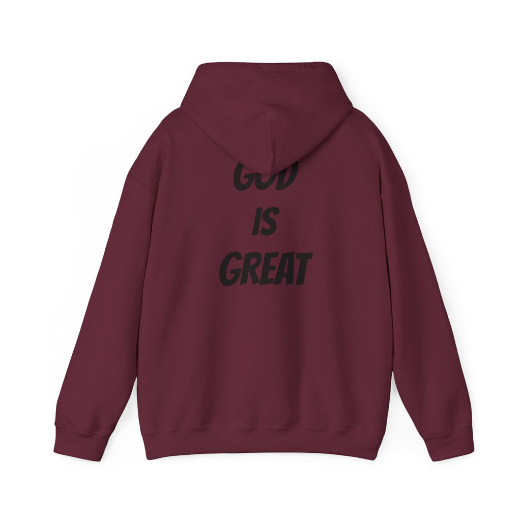 God Is Great Inspirational Hoodie, Unisex Sweatshirt for Faith Lovers, Perfect for Religious Gifts, Church Events, Cozy Wear