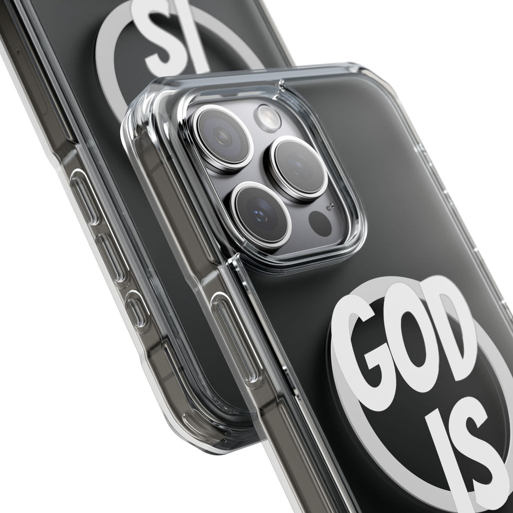 Magnetic Phone Case with Inspirational Design - God is Great, Clear Protective Cover, Gift for Christians, Motivational Quote Case, [...]
