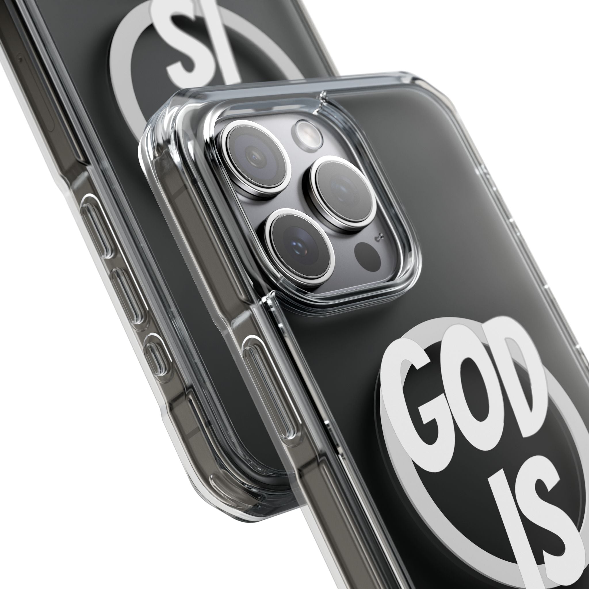 Magnetic Phone Case with Inspirational Design - God is Great, Clear Protective Cover, Gift for Christians, Motivational Quote Case, [...]