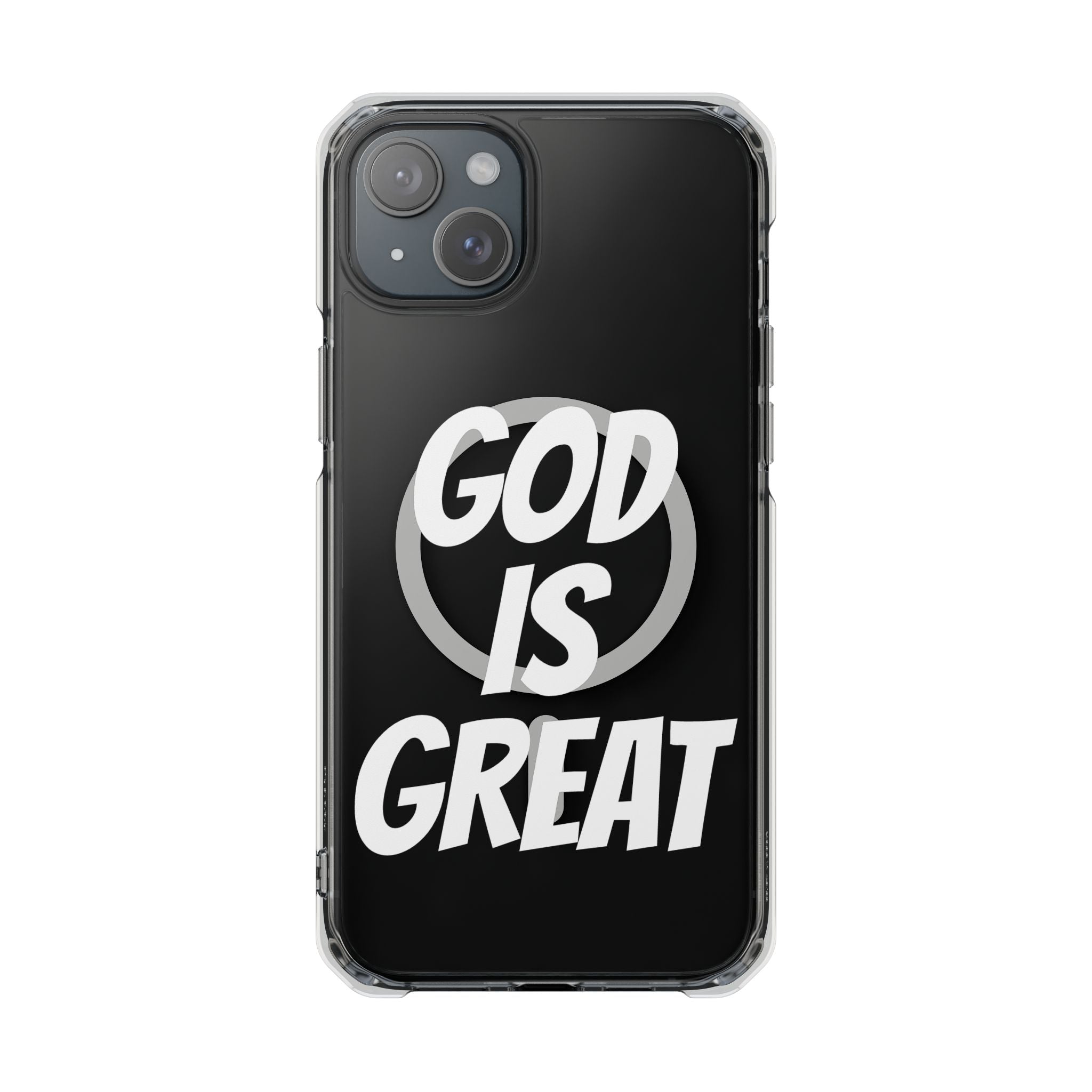 Magnetic Phone Case with Inspirational Design - God is Great, Clear Protective Cover, Gift for Christians, Motivational Quote Case, [...]