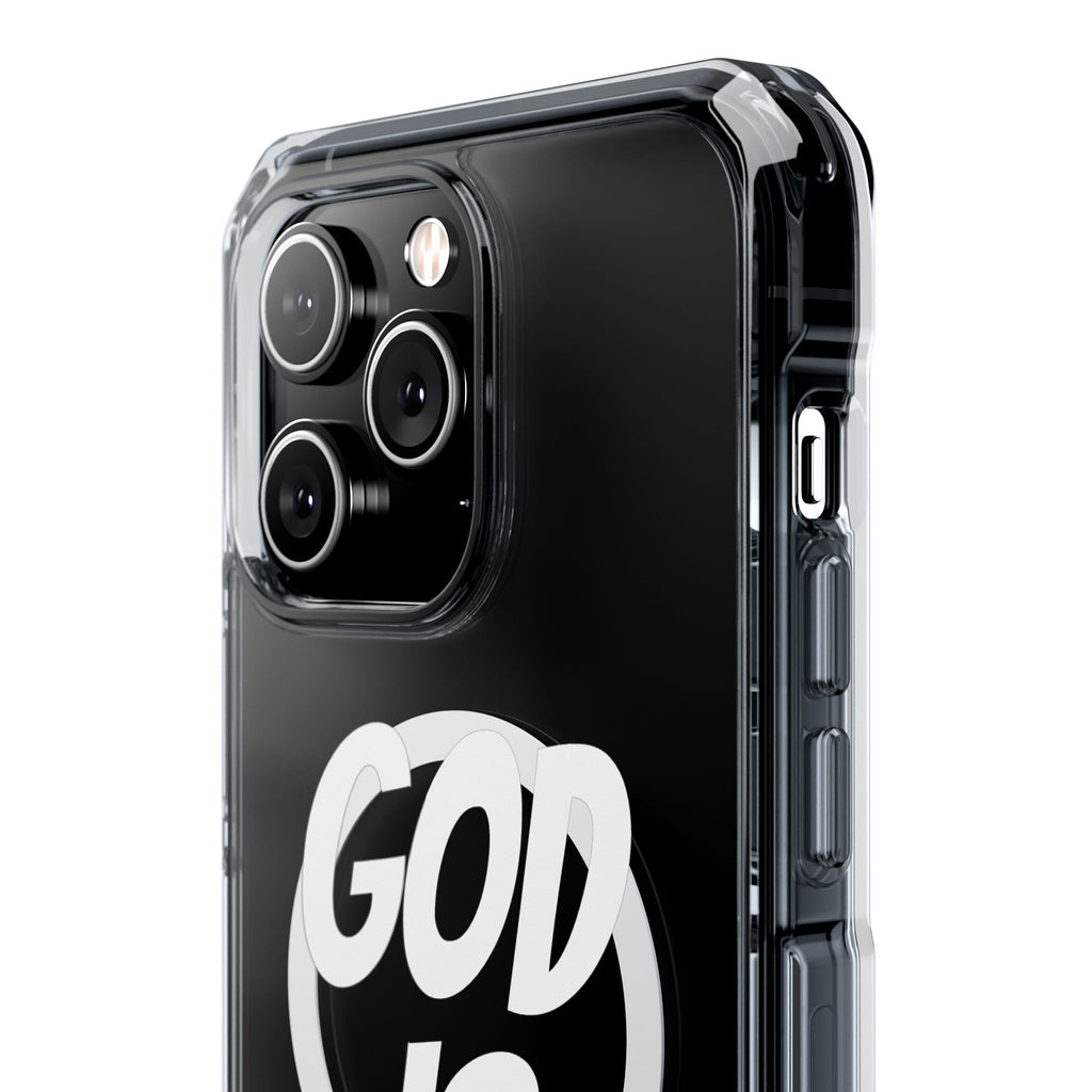 Magnetic Phone Case with Inspirational Design - God is Great, Clear Protective Cover, Gift for Christians, Motivational Quote Case, [...]
