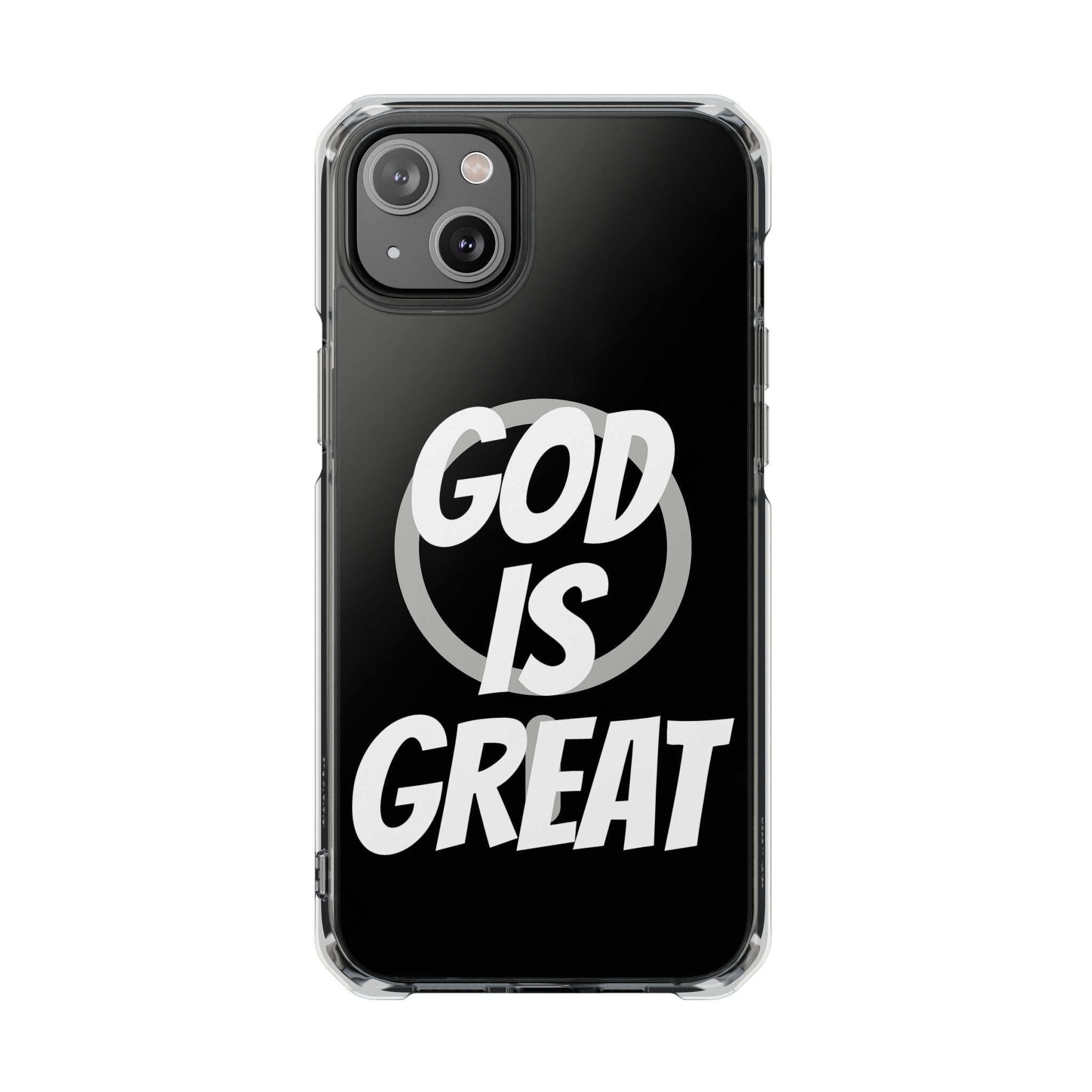Magnetic Phone Case with Inspirational Design - God is Great, Clear Protective Cover, Gift for Christians, Motivational Quote Case, [...]