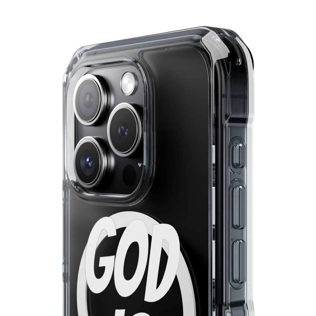 Magnetic Phone Case with Inspirational Design - God is Great, Clear Protective Cover, Gift for Christians, Motivational Quote Case, [...]