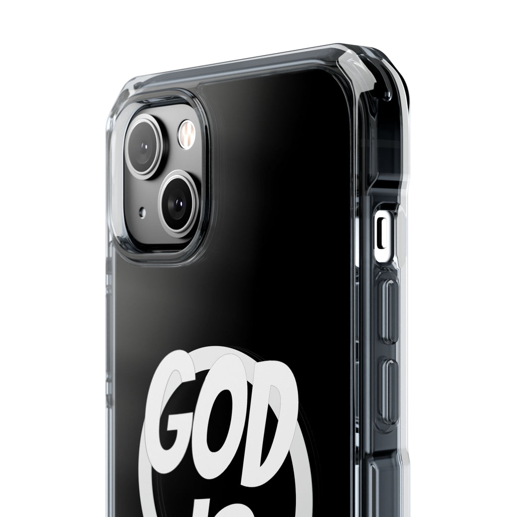 Magnetic Phone Case with Inspirational Design - God is Great, Clear Protective Cover, Gift for Christians, Motivational Quote Case, [...]