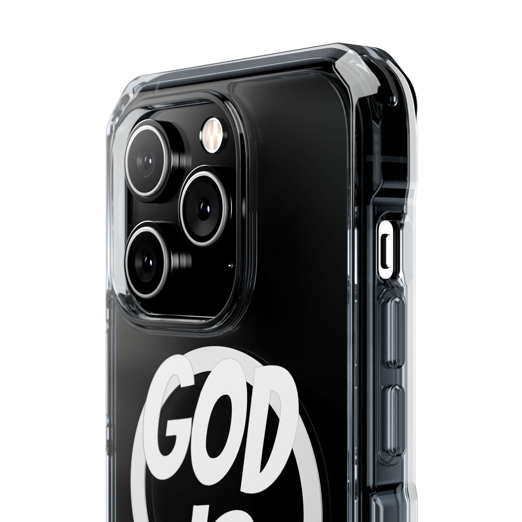 Magnetic Phone Case with Inspirational Design - God is Great, Clear Protective Cover, Gift for Christians, Motivational Quote Case, [...]