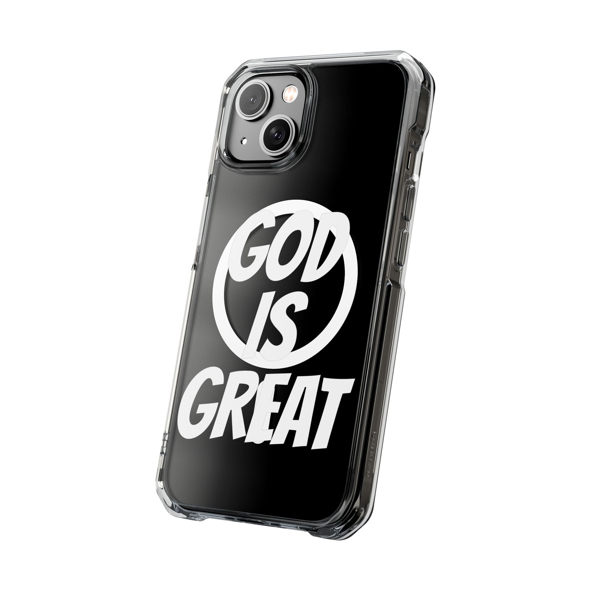 Magnetic Phone Case with Inspirational Design - God is Great, Clear Protective Cover, Gift for Christians, Motivational Quote Case, [...]