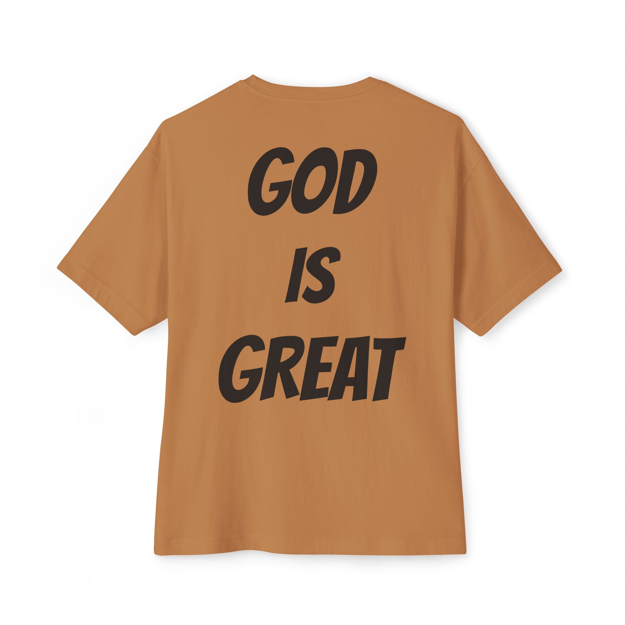 Unisex Oversized Boxy Tee - God is Great, Casual Streetwear Shirt, Gift for Friends, Inspirational Apparel, Everyday Comfort Tee