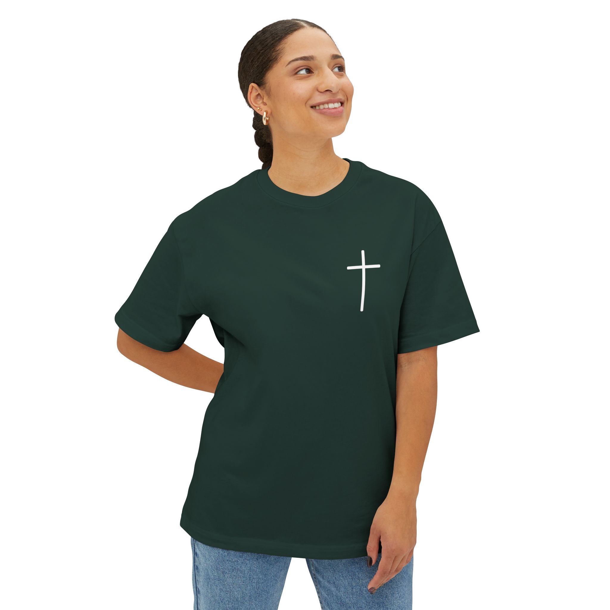 Unisex Oversized Boxy Tee - God is Great, Casual Streetwear Shirt, Gift for Friends, Inspirational Apparel, Everyday Comfort Tee