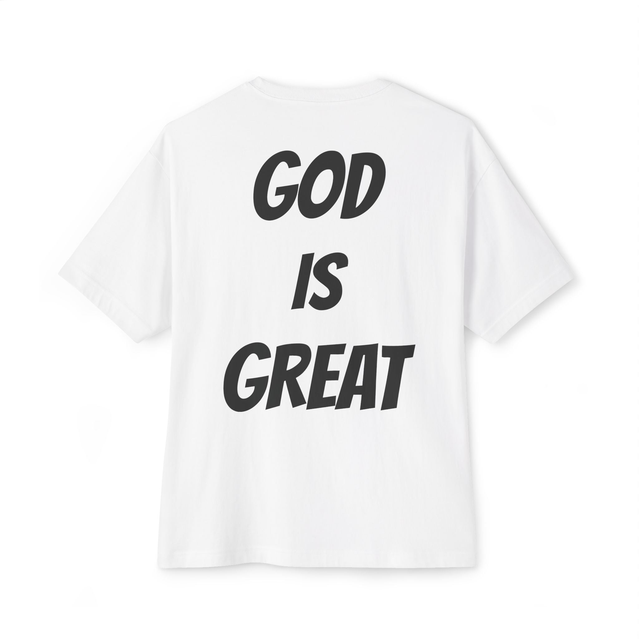 Unisex Oversized Boxy Tee - God is Great, Casual Streetwear Shirt, Gift for Friends, Inspirational Apparel, Everyday Comfort Tee