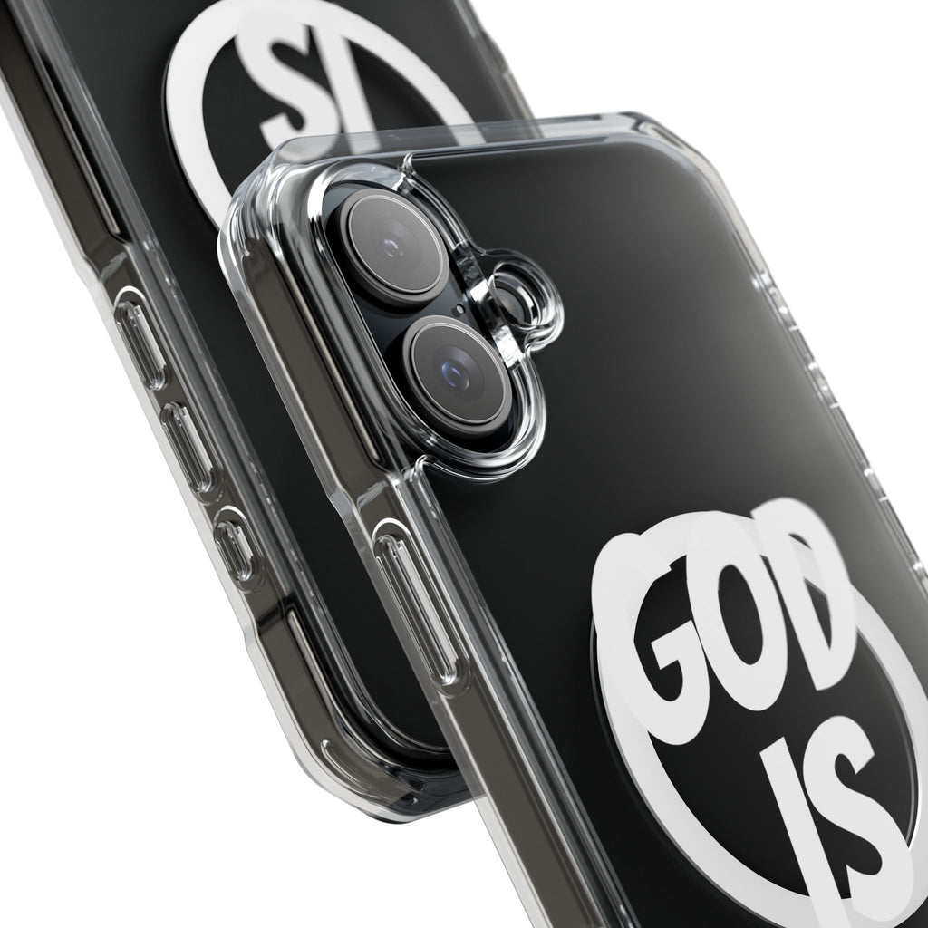 Magnetic Phone Case with Inspirational Design - God is Great, Clear Protective Cover, Gift for Christians, Motivational Quote Case, [...]