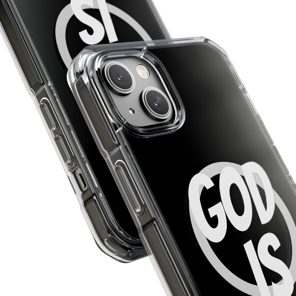 Magnetic Phone Case with Inspirational Design - God is Great, Clear Protective Cover, Gift for Christians, Motivational Quote Case, [...]