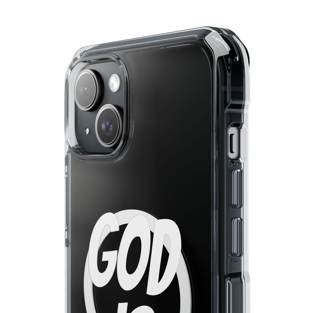 Magnetic Phone Case with Inspirational Design - God is Great, Clear Protective Cover, Gift for Christians, Motivational Quote Case, [...]