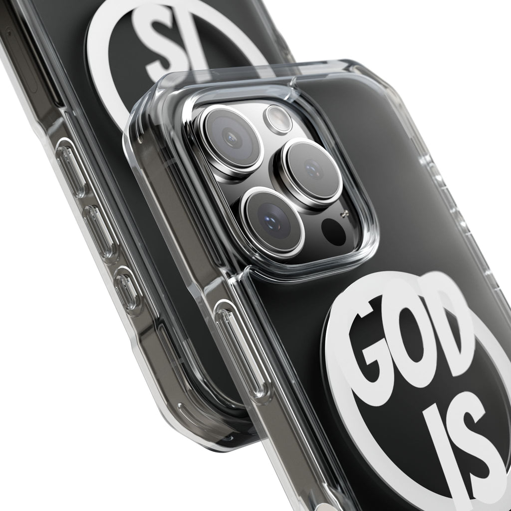 Magnetic Phone Case with Inspirational Design - God is Great, Clear Protective Cover, Gift for Christians, Motivational Quote Case, [...]