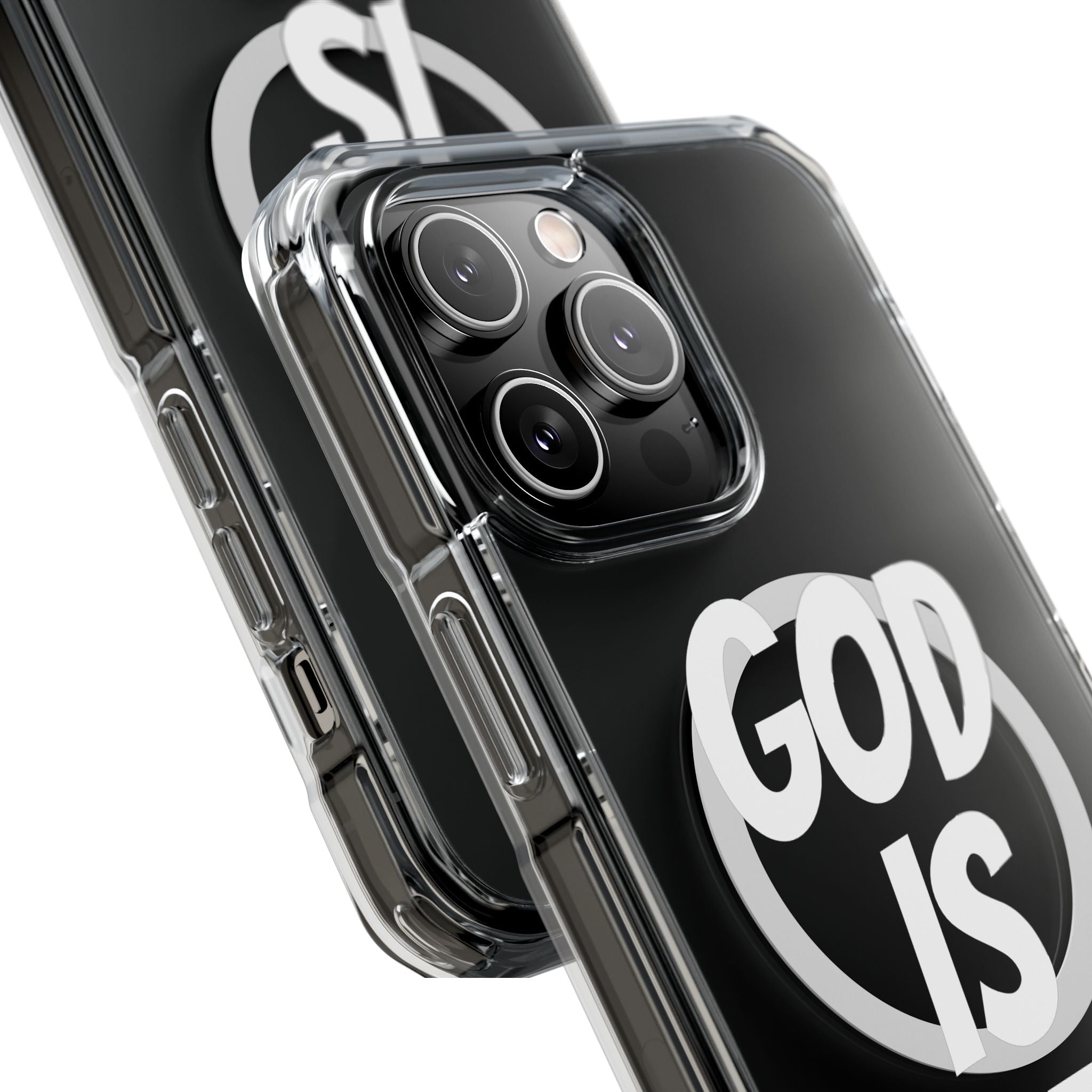 Magnetic Phone Case with Inspirational Design - God is Great, Clear Protective Cover, Gift for Christians, Motivational Quote Case, [...]