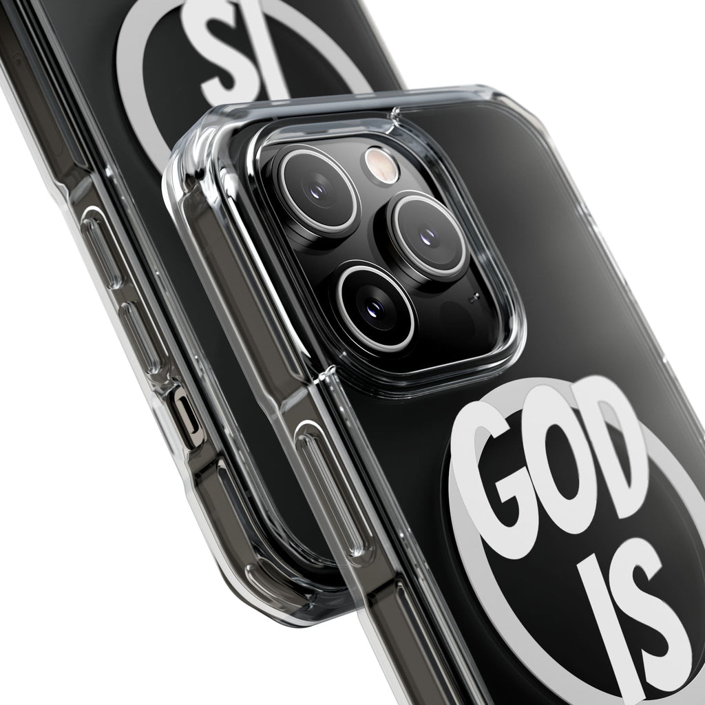 Magnetic Phone Case with Inspirational Design - God is Great, Clear Protective Cover, Gift for Christians, Motivational Quote Case, [...]