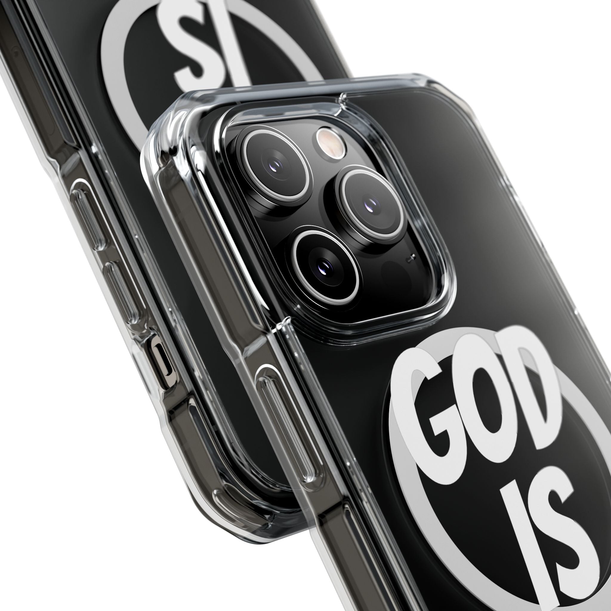 Magnetic Phone Case with Inspirational Design - God is Great, Clear Protective Cover, Gift for Christians, Motivational Quote Case, [...]