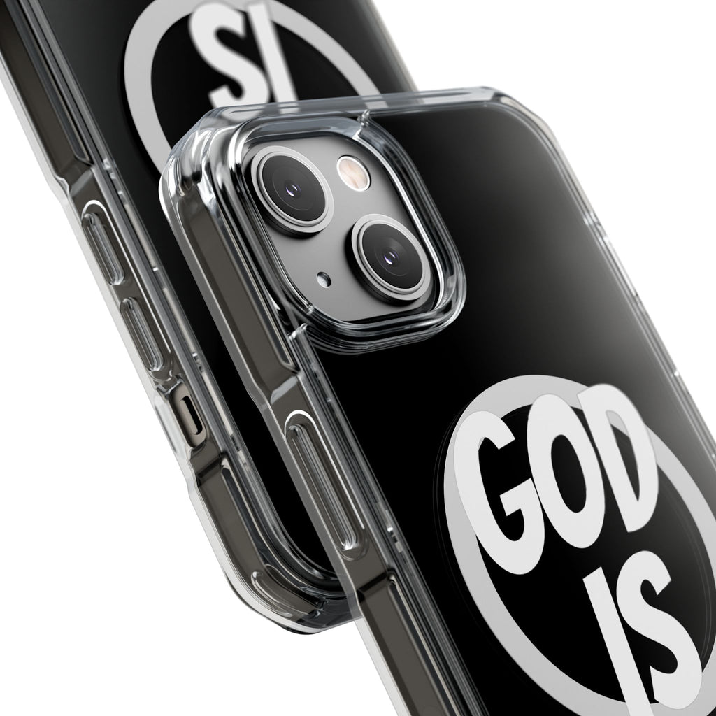 Magnetic Phone Case with Inspirational Design - God is Great, Clear Protective Cover, Gift for Christians, Motivational Quote Case, [...]