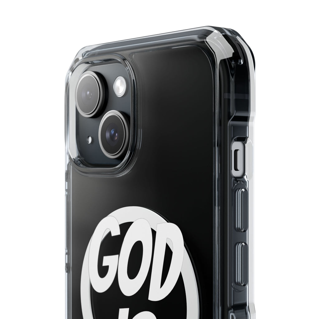 Magnetic Phone Case with Inspirational Design - God is Great, Clear Protective Cover, Gift for Christians, Motivational Quote Case, [...]