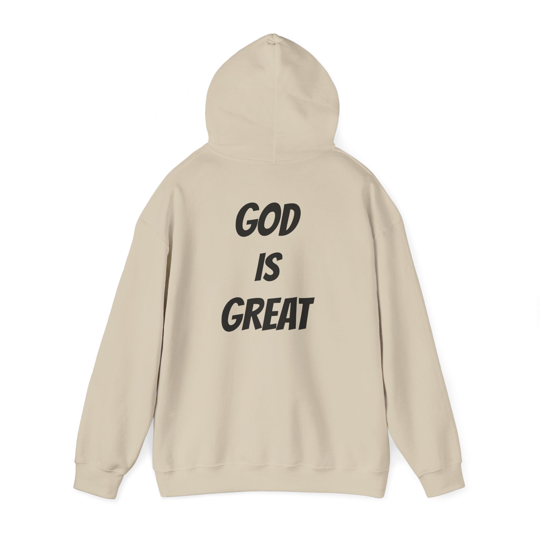 God Is Great Inspirational Hoodie, Unisex Sweatshirt for Faith Lovers, Perfect for Religious Gifts, Church Events, Cozy Wear