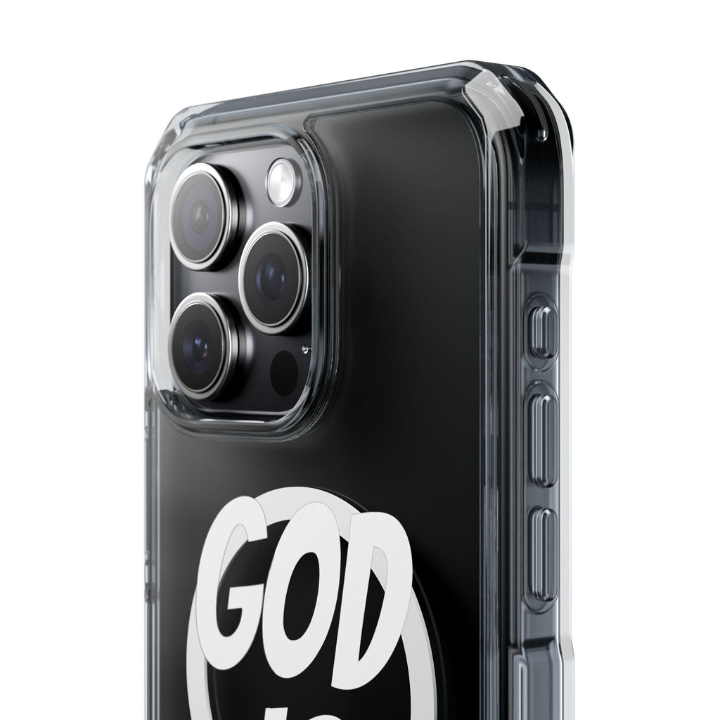 Magnetic Phone Case with Inspirational Design - God is Great, Clear Protective Cover, Gift for Christians, Motivational Quote Case, [...]