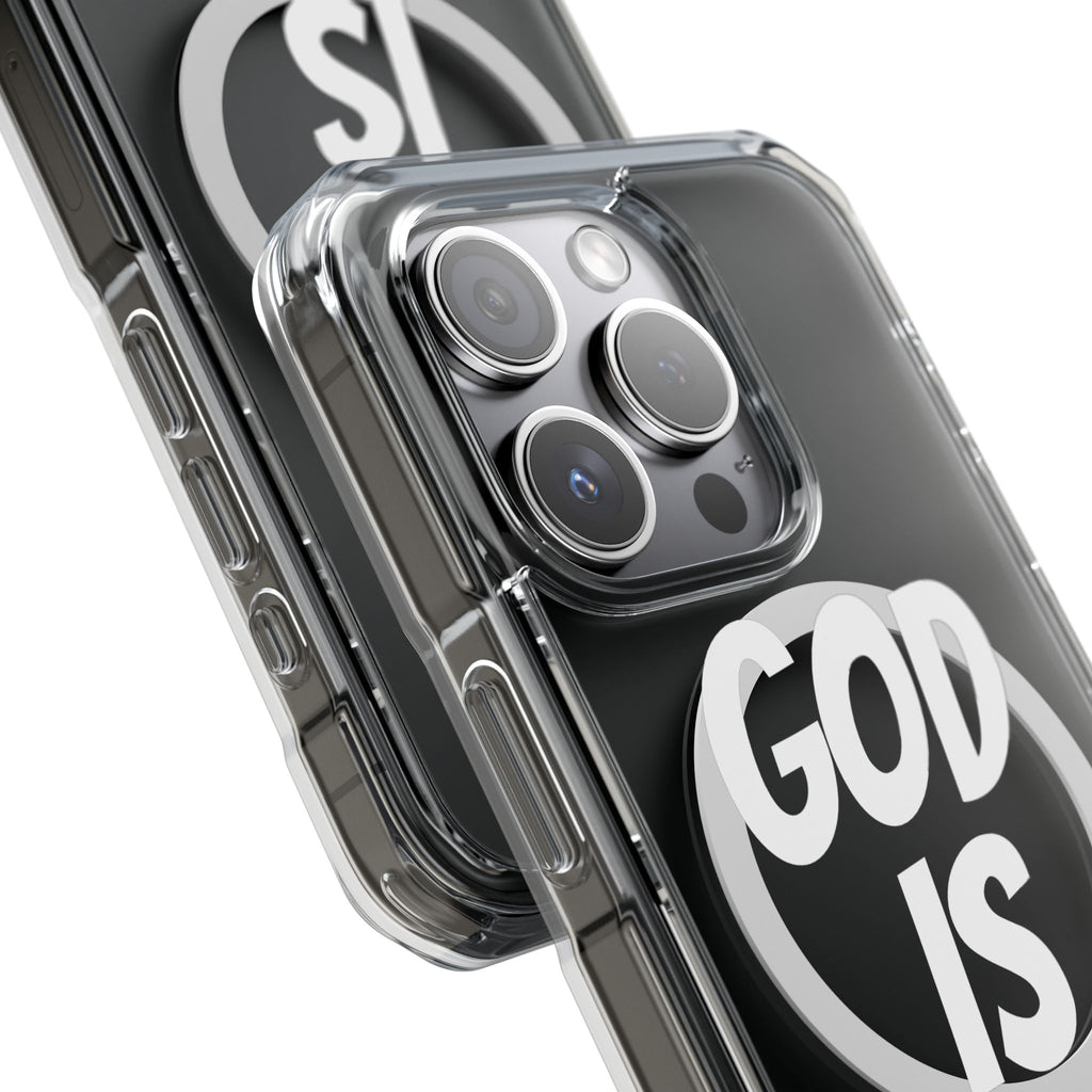 Magnetic Phone Case with Inspirational Design - God is Great, Clear Protective Cover, Gift for Christians, Motivational Quote Case, [...]