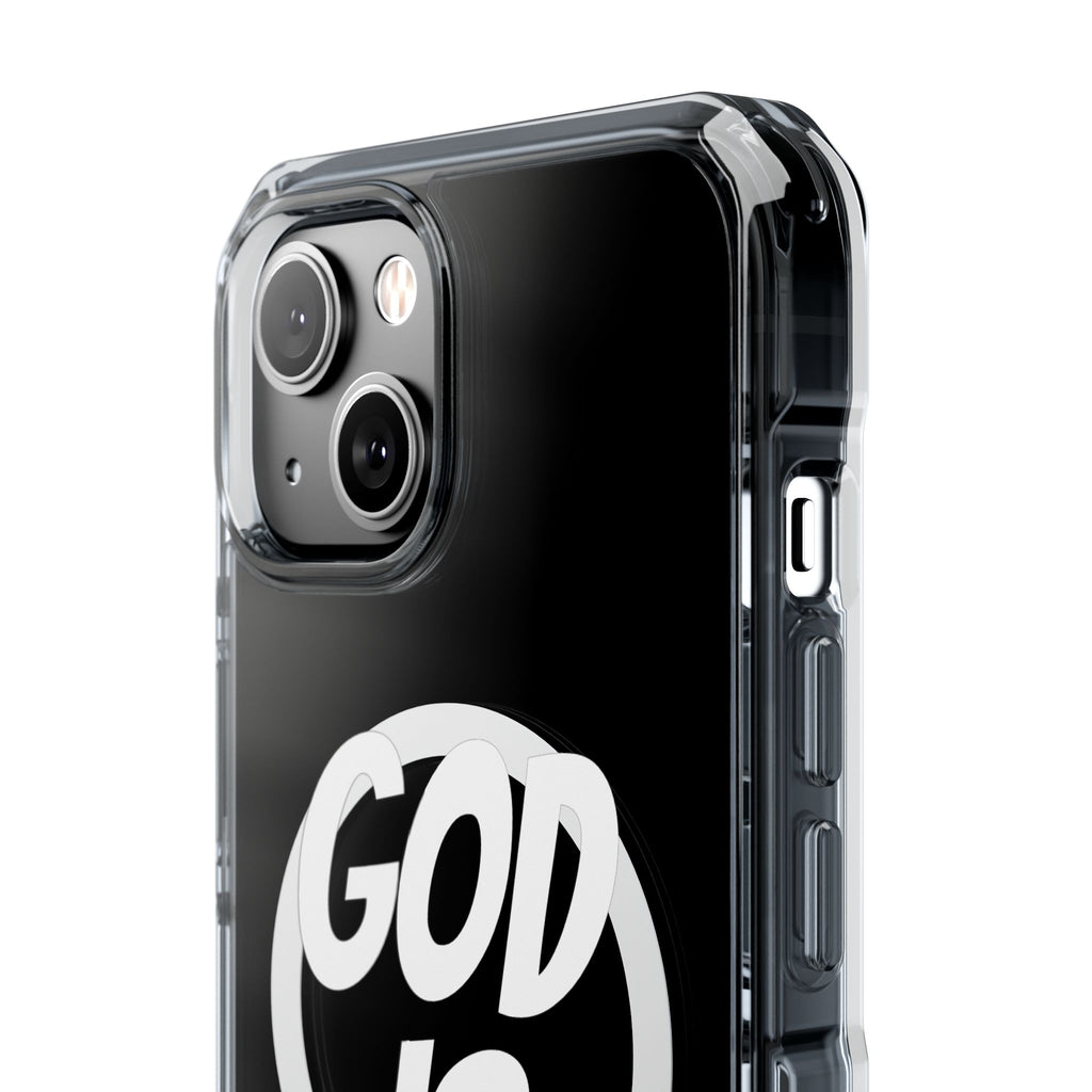 Magnetic Phone Case with Inspirational Design - God is Great, Clear Protective Cover, Gift for Christians, Motivational Quote Case, [...]